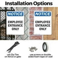 thumbnail image 3 of (2 Pack) Employee Entrance Only OSHA Notice Sign 10 Inch X 14 Inch Indoor / Outdoor Rust-Free Aluminum Metal Signs for Workplace, Workshop, and Construction Site, Made in the USA, 3 of 8