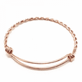 thumbnail image 1 of Acier Plat Torsadé Fil Pousser Tirer Bracelet Réglable Or Rose, 1 of 3