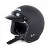 Cyclone Open Face Motorcycle Helmet DOT/ECE Approved - Matte Black - Small