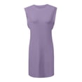 thumbnail image 3 of Tshirt Dress Women Summer Sleeveless Crewneck Loose Fit Lightweight Casual Mini Dresses T Shirt Dresses for Women, 3 of 5