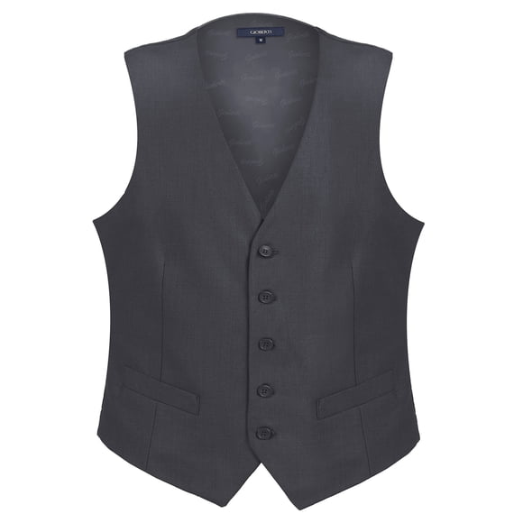 Gioberti - Chaleco formal para hombre, color carbón, talla 5XL