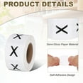 thumbnail image 3 of 1 Inch Letter-X Inventory Labels, 500Pcs Letter Stickers Round Circle Dots Labels Semi-Gloss Adhesive Stickers for Home Organization Office Storage, Black (2 Roll), 3 of 7