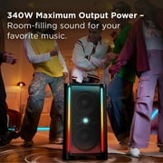 TCL Portable Bluetooth Party Speaker with 340W Powerful Sound, 8 RGB Dynamic Light Shows, 18 Hour Battery, and IPX4 Splash-Proof Rating (NEW 2025) - TP300K