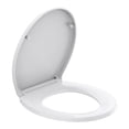 thumbnail image 6 of R&T B1095 Small Round Toilet Seat, Soft Close No-Slam Quick-Release Hinge Plastic Toilet Seat White, 6 of 8