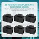 thumbnail image 4 of 25 Pcs Rj45 Coupler Cat6 Keystone Jacks Inline Coupler Female to Female Insert Coupler, 4 of 5