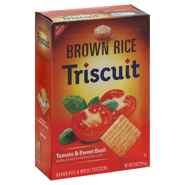 Nabisco Triscuit Brown Rice Tomato & Sweet Basil Crackers, 9 Oz
