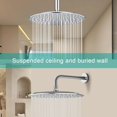 thumbnail image 3 of Pommeau de Douche Pluie Rond Haute Débit Acier Inoxydable Design Haute Pression (B-Chrome 12), 3 of 8