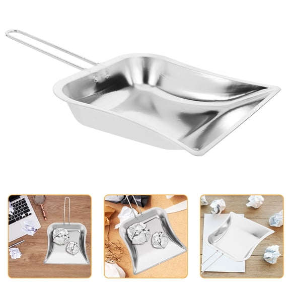 Hemobllo Stainless Steel Dustpan with Handle, Compact Design for Home, Office, Kitchen, and Easy Cleaning