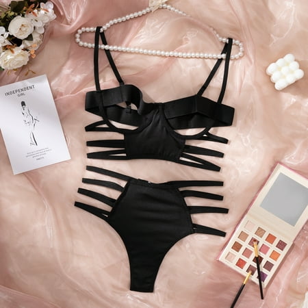 Generic Ins Hollow out Strap Sexy Lingerie Hollow out Stitching Lady Sexy Shapewear Suit