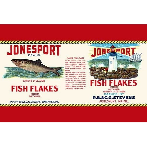 Jonesport Fish Flakes Poster Print By Unknown 24 X 36 Walmart Com Walmart Com