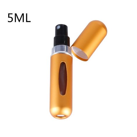 Beauty Mini Botella De Perfume Spray De Viaje 5ml Atomizador De Aluminio Recargable Cuerpo Portátil huangjie unisex