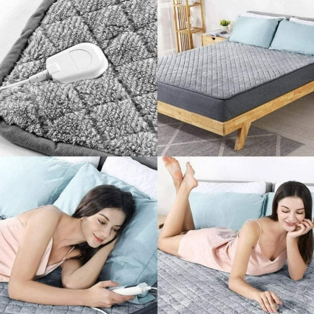 Heated Blanket Electric Electric Heated Blankets Heated Electric Blanket Super King Size Dual Controls 4 Heat Settings Fleece Machine Washable Memory Foam Compatible Overheat Protection Walmart