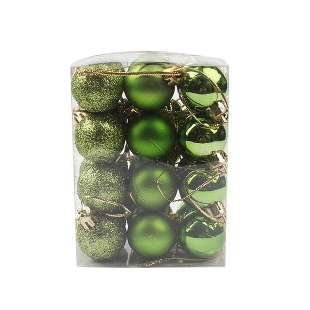 Avdjesfny - 24 mini bolas navideñas irrompibles para árbol de Navidad, 1,18 pulgadas, para decorar bodas, fiestas y otras ocasiones.