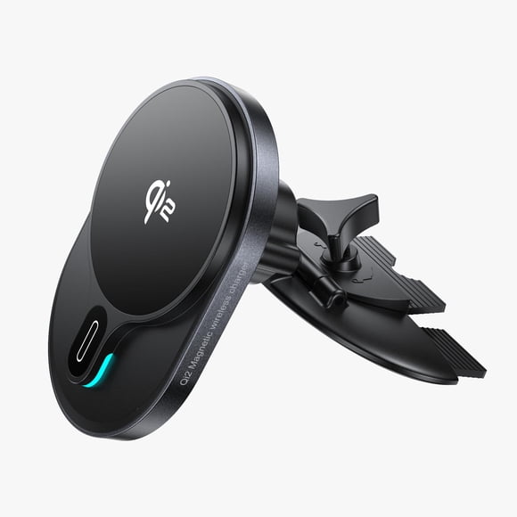 Cargador inalámbrico para coche HURMAI Qi2 con ranura para CD MagSafe de 15 W