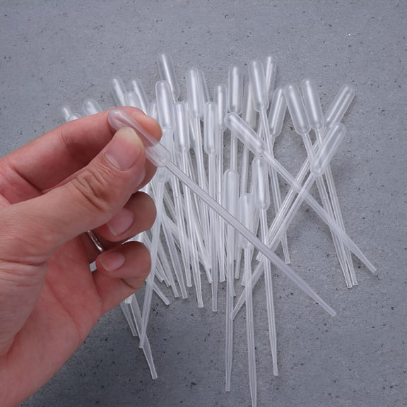 ACDANC 100pcs 0.5ml Disposable Plastic Transfer Pipette Graduated Droppers Essential Oils Pipettes with Scale