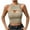 Khaki, variant on AherBiu Womens Crop Tank Tops Backless Ribbed Knit Slim Fitting Tops Summer Sexy Hollow out Crewneck Sleeveless Tops