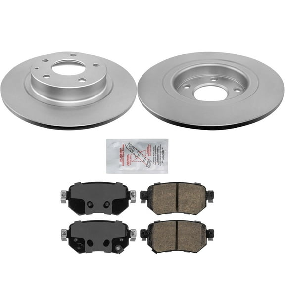 REAR Coated & Balanced Disc Rotors Brake Pads for 2014-2021 Mazda 6