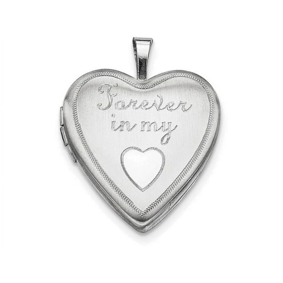 Sterling Silver 20mm Forever In My Heart Locket, pendant, Stylish Pendants for Necklace