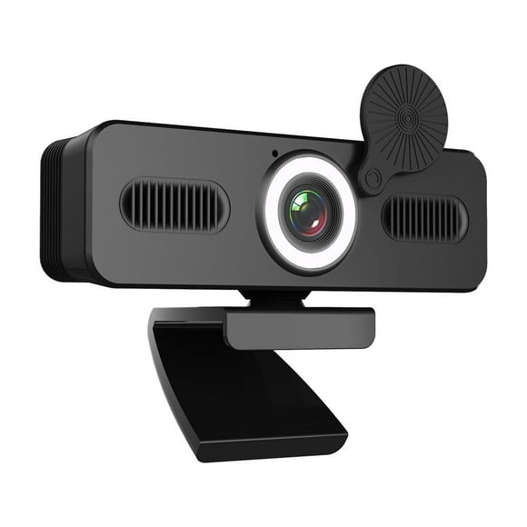 1080P HD Webcam Computer Webcam with Microphone USB PC Camera 120-degree Wide Angle with Fill-in Light Free Drive for Recording Calling Conferencing Gaming Compatible with Windows Vista