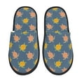 thumbnail image 2 of KLL Cute Turtle Slippers for Women Men House Slip on Indoor Outdoor Bedroom Furry Fleece Lined Ladies Comfy Anti-Skid Rubber Hard Sole-Large, 2 of 8