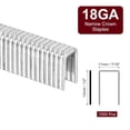 thumbnail image 2 of 18 Gauge Narrow Crown Staples 1/4" x3/8", 1000Pcs Galvanized Steel for Pneumatic, Electric Stapler, White, 2 of 5