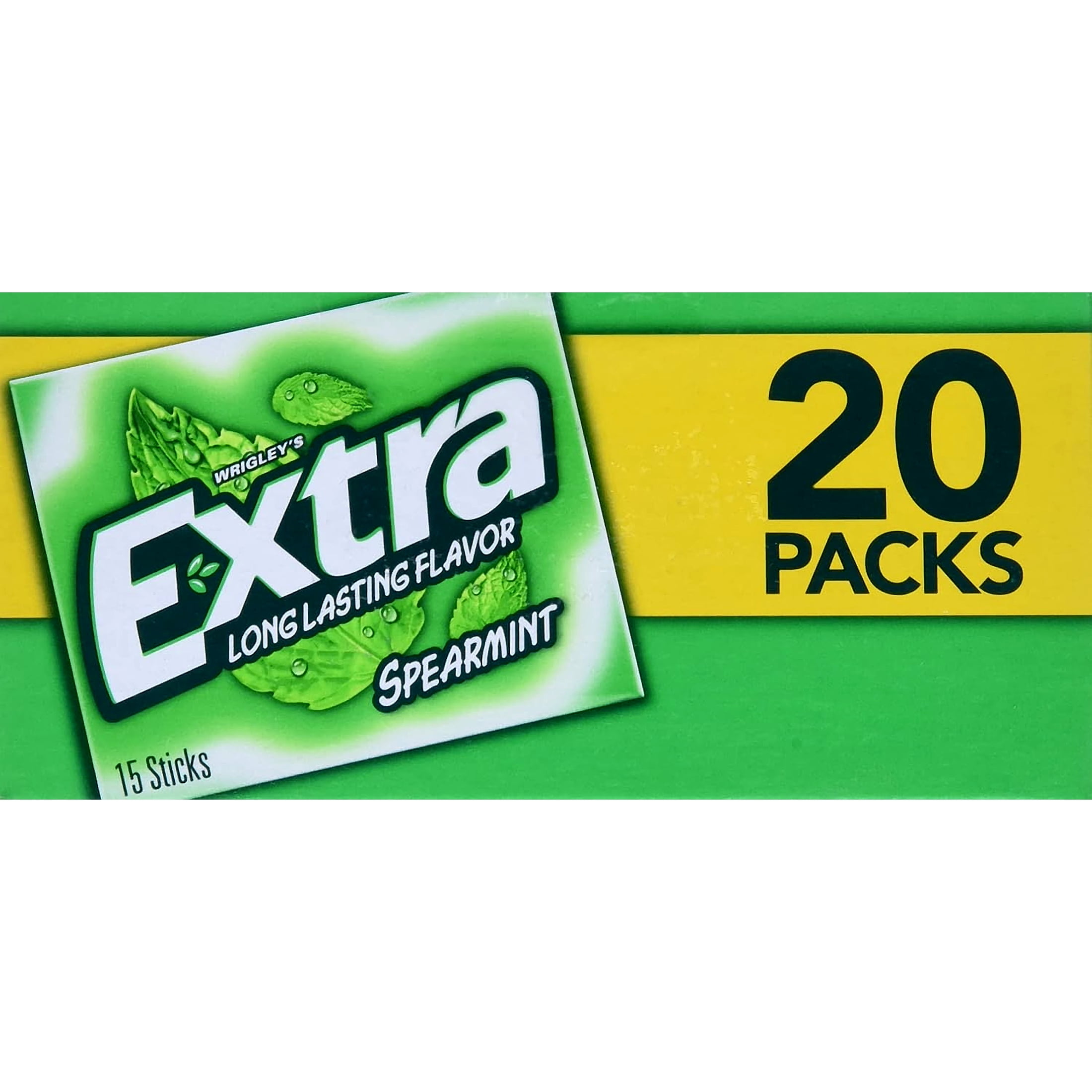 Extra Spearmint Gum, (15 per Pack, 20 Pack)
