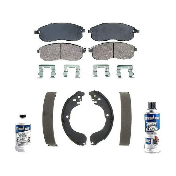 Front and Rear Brake Pad Set - Compatible with 2009 - 2014 Nissan Cube 2010 2011 2012 2013