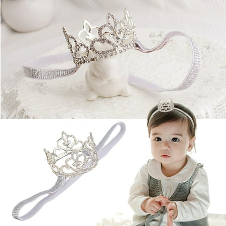 Luckyfine Toddler Girls Baby Rhinestone Crown Princess Tiara Headband for Wedding,Birthday,Party,Photography Props