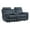 Blue, variant on Pemberly Row 20" Modern Microfiber Double Glider Reclining Love Seat in Blue