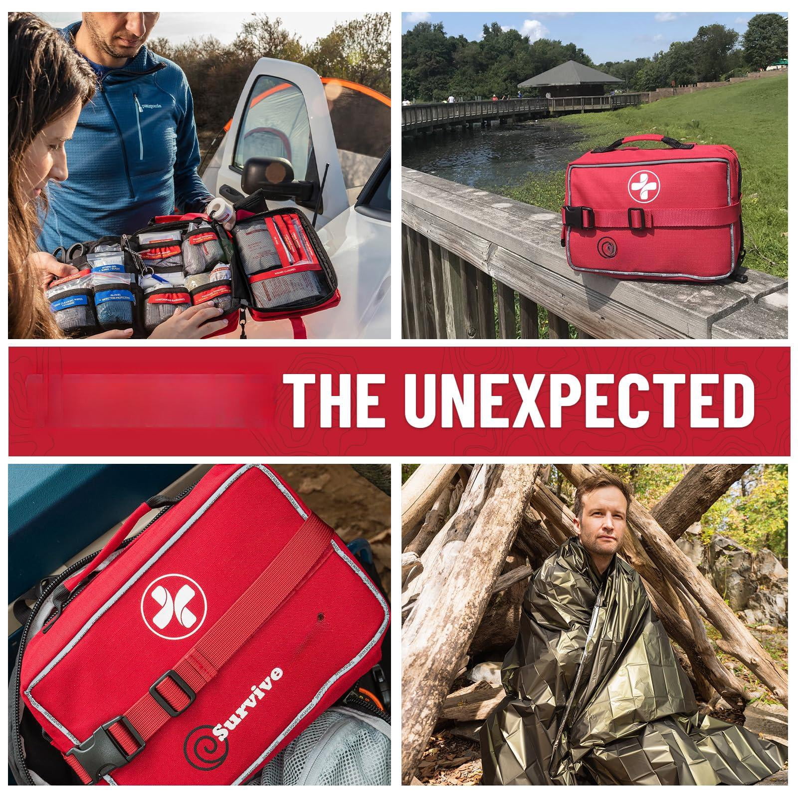 238 Comprehensive First Aid Kit - Emergency For Travel Camping Gear  Home & Outdoor Emergencies