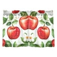 thumbnail image 7 of Yayeee Kitchen Curtains Tier Pair Light Filtering 27"x36" Rod Pocket Short Cafe Window Panel, Apple Pattern, 7 of 7
