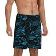 thumbnail image 2 of Wukai Spacecraft Men’s Short Pajama Pants With Pockets Soft Sleep Pj Shorts for Men-Large, 2 of 6