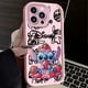 thumbnail image 3 of Funda de teléfono de Disney Stitch Strawberry para iPhone 16, 15, 14, 13, 12, 11 Pro Max, X, XS Max, XR, 12, 13 Mini, 8Plus, funda suave a prueba de golpes, 3 of 5