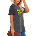thumbnail image 3 of Anbech Butterfly Sunflower Plus Size T-Shirts for Women Graphic Heart and Sunflower Print Oversize Short Sleeves T-Shirt with Round Neck, 3 of 9