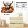 thumbnail image 3 of 6 Pieces Thickened Double Polyester Fleece Kitchen Towel - 28x28cm Strongly Absorb Water & Oil Stain Removal，Cute Highland Cow, 3 of 8