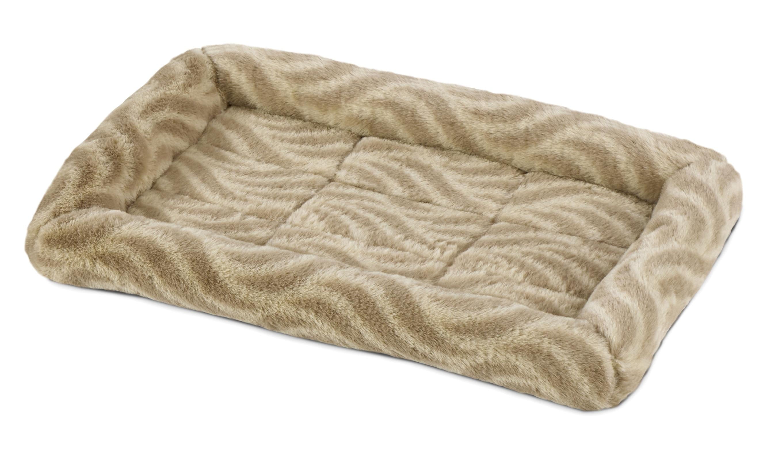 MidWest Homes for Pets 18inch Tan Wave Pet Bed for Small Dog/Cat with slip resist bottom
