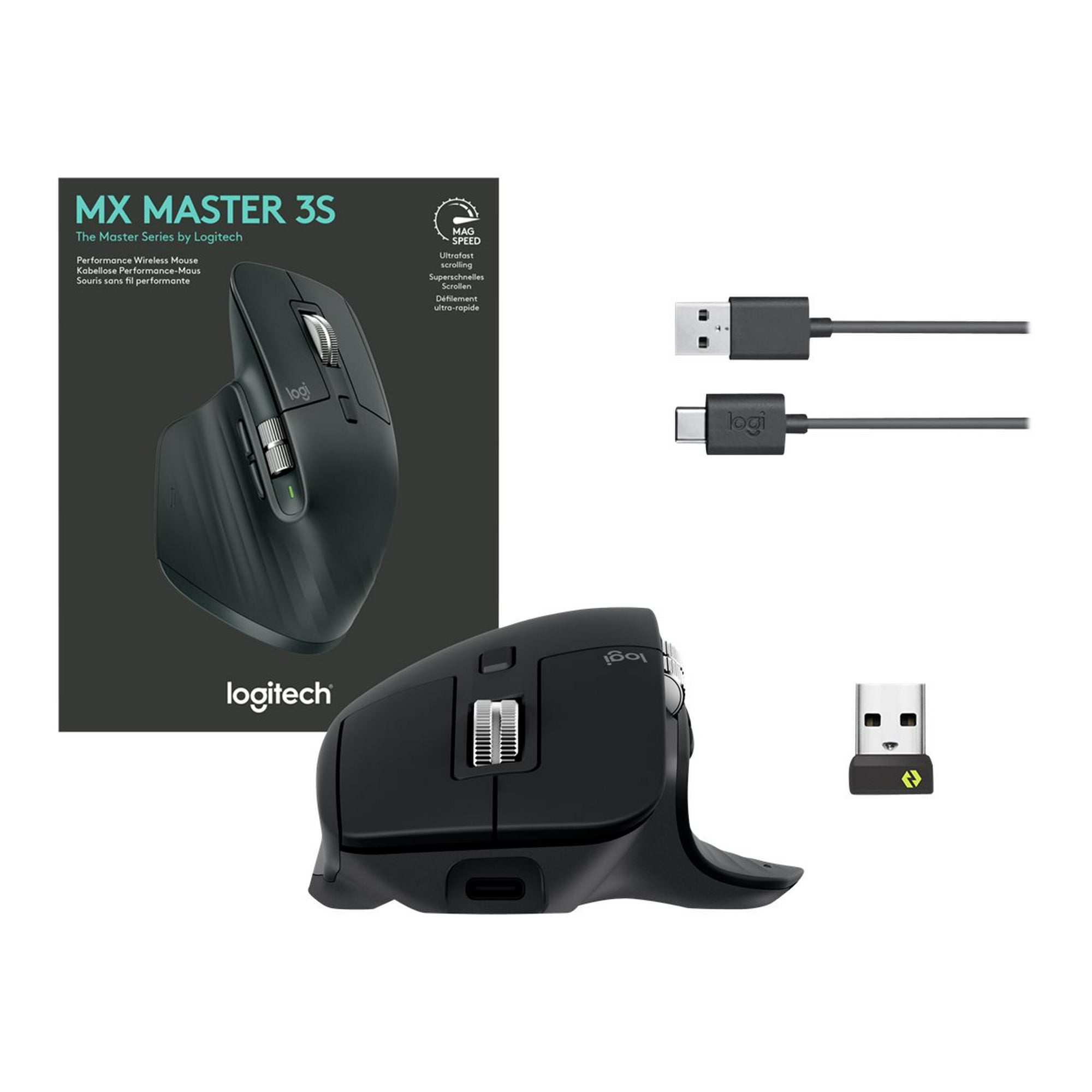 Logitech MX Master 3S Performance Wireless Mouse - Mouse