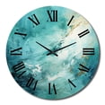 thumbnail image 4 of Designart "Turquoise Calm VII" Abstract Landscape Oversized Wall Clock, 4 of 5