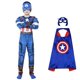 thumbnail image 1 of Disfraz de Capitán América para niños y niñas, mono de superhéroe, escudo y guantes, disfraz muscular de Halloween xuanjing unisex, 1 of 2