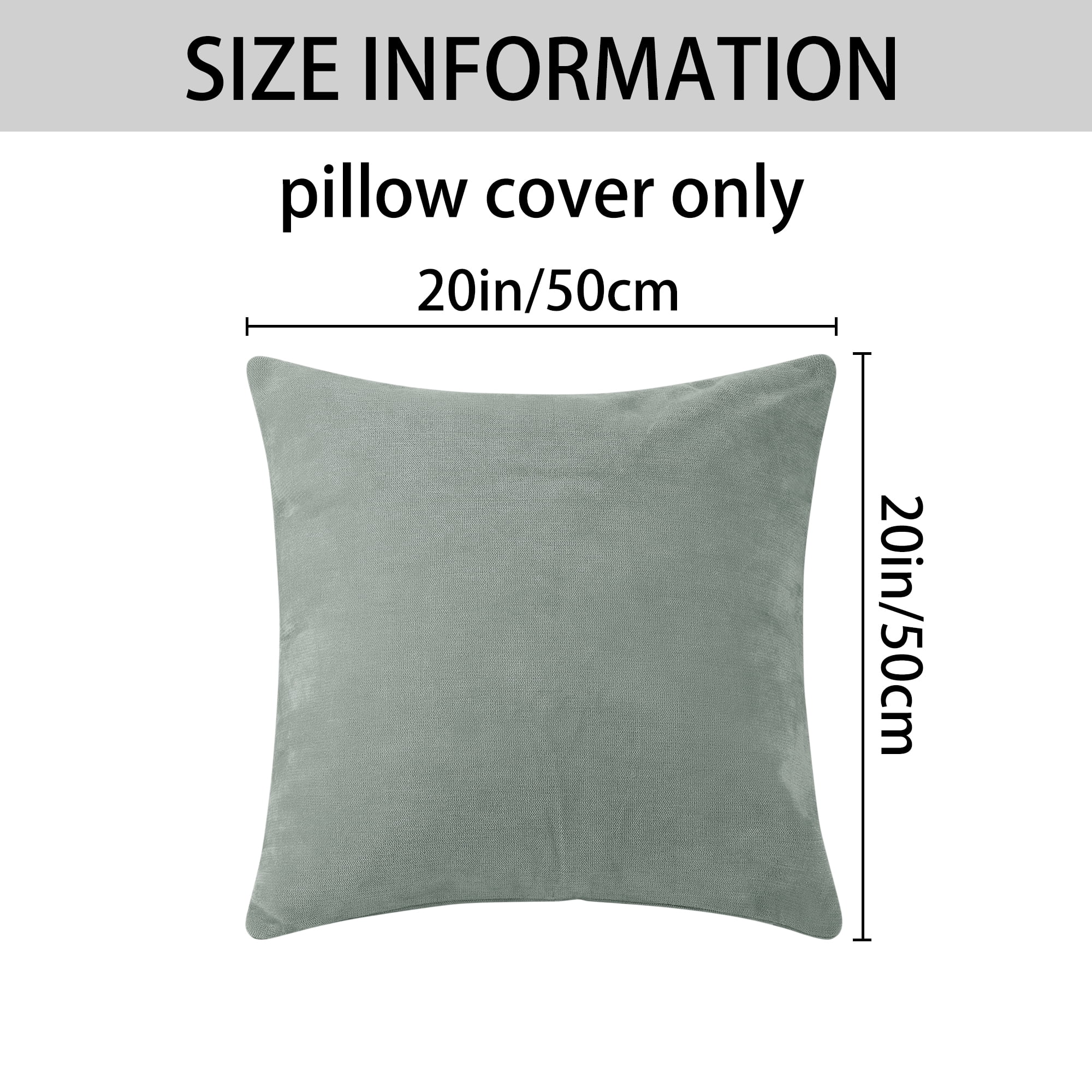 Unique Bargains Solid Chenille Throw Pillow Covers Set of 4 Decorative Pillow Covers Dark Grey/Navy Blue 20" x 20"