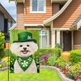 thumbnail image 2 of St Patricks Day Bichon Frise Garden Flags for Outside 12x18 Inch Double Sided, Pet Me I''m Irish Small Yard Decoration Farmhouse Holiday Outdoor(14119), 2 of 7