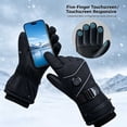 thumbnail image 5 of lcziwo Heated Gloves for Men 3 Temperature Settings Winter Motorcycle Gloves Waterproof Skiing Snowboarding Heating Glove (Battery Not Included), 5 of 10