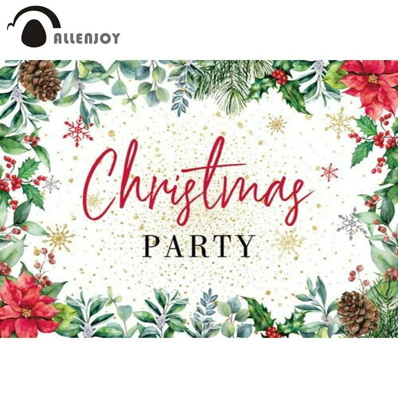 Allenjoy Christmas Party Winter Backdrop Snowflake Gold Dots Outdoor ration Branches New Year Photography Props Background