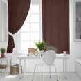 thumbnail image 5 of Fsddascl Solid Brown Blackout Curtains for Bedroom/Living Room, Thermal Insulated Kitchen Curtains, Vintage Minimalism Abstract Denim Pattern Grommet Darkening Window Treatment Drapes 52"x72"x2, 5 of 8