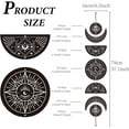 thumbnail image 2 of 7pcs Moon Phase Wall Hanging Boho Decor Wooden Wall Art Witchy Decor Rustic Black Wood Sign Decorative Modern Art Wall Spiritual for Bedroom Apartment Bar Living Room 6.3 x 37.1 Inch(Eye) Black, 2 of 7
