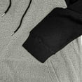 thumbnail image 5 of GuangCheng Mens Color Block Fleece Hoodies,Pullover,Drawstring Hood,Sweatshirt with Kangaroo Pocket,Gray,XL, 5 of 6