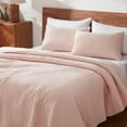 thumbnail image 6 of Sleep Zone Ultrasonic Medallion Quilt Set Twin, Soft Lightweight Bedspread, All-Season Coverlet (Rose Pink, Twin), 6 of 8