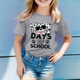 thumbnail image 2 of Zhuashum Baby Boys Girls T Shirts 2024 Cute Child Short Sleeve Letter Prints Solid Color Round Neck T Shirt Trendy Girls Fans Gift Tops Grey,Size:2-3 Years, 2 of 4