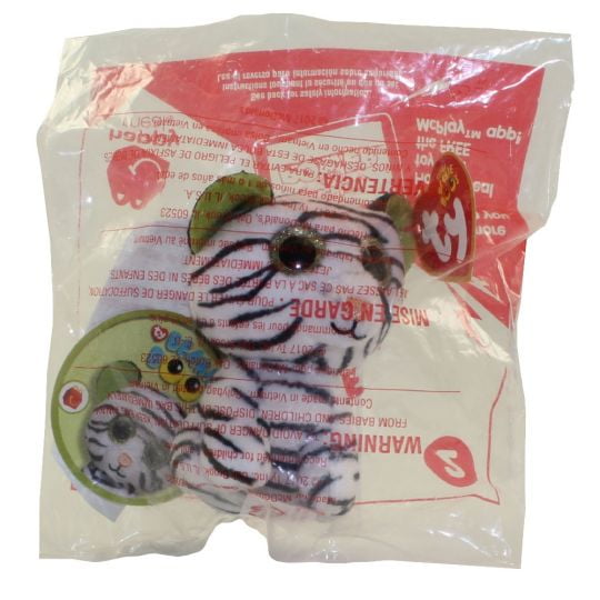 TY McDonald's Teenie Beanie Boo - BLIZZ THE TIGER Plush (2017) (New in Bag)(BONUS FUN CHOPS)