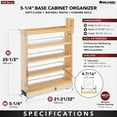 thumbnail image 4 of Rev-A-Shelf 5" Kitchen Pullout Cabinet Organizer w/Soft-Close 448-BCBBSC-5C, 4 of 8
